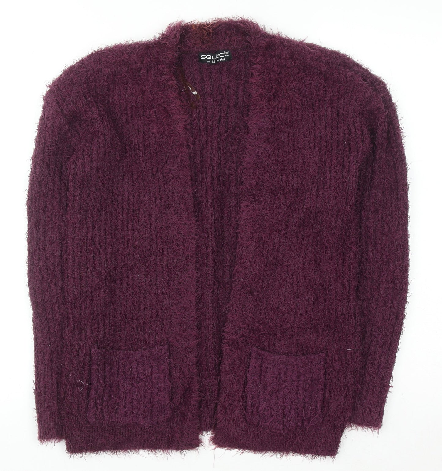 Select Womens Purple Long Sleeve Knit Cardigan UK 12