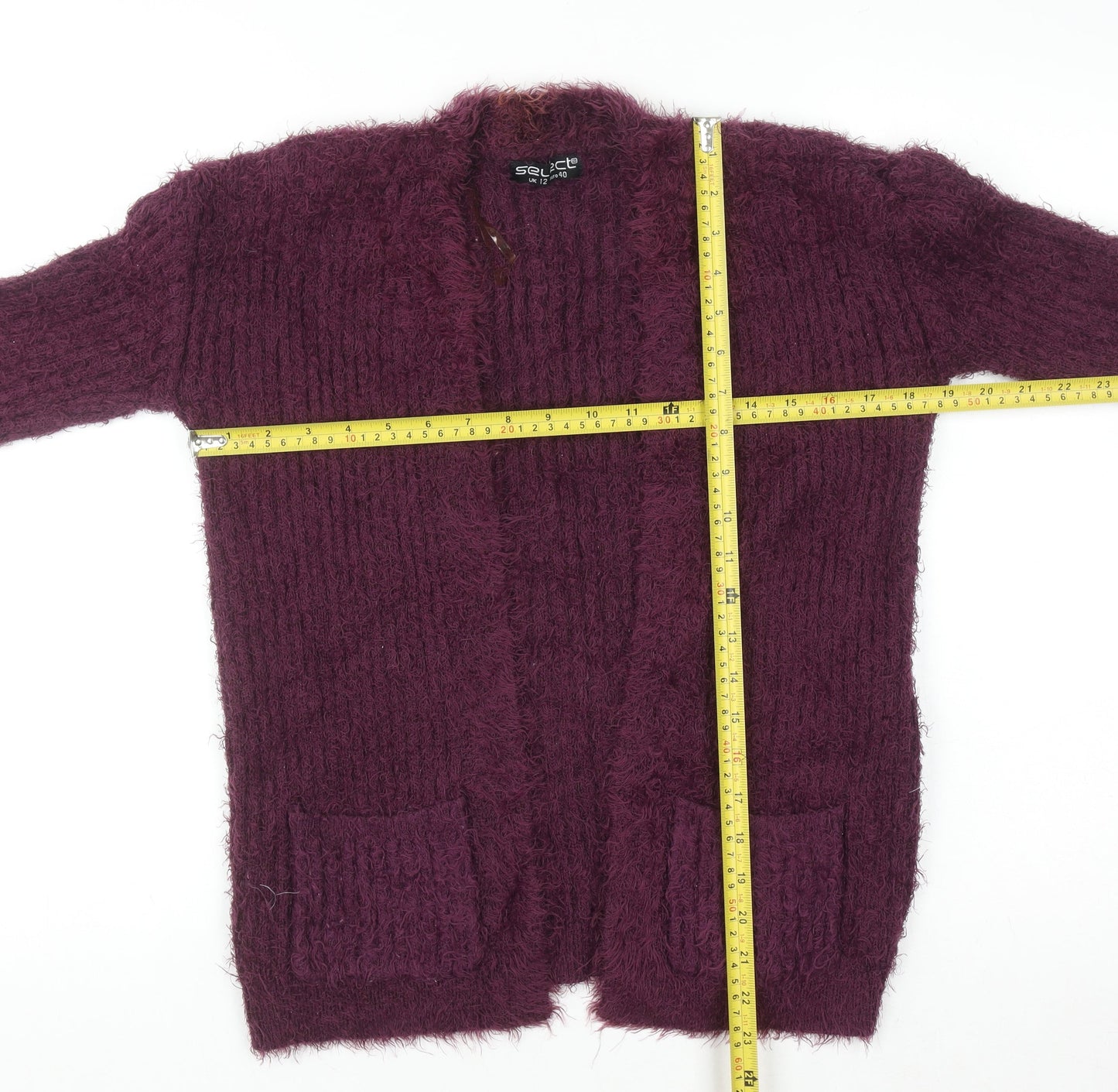 Select Womens Purple Long Sleeve Knit Cardigan UK 12