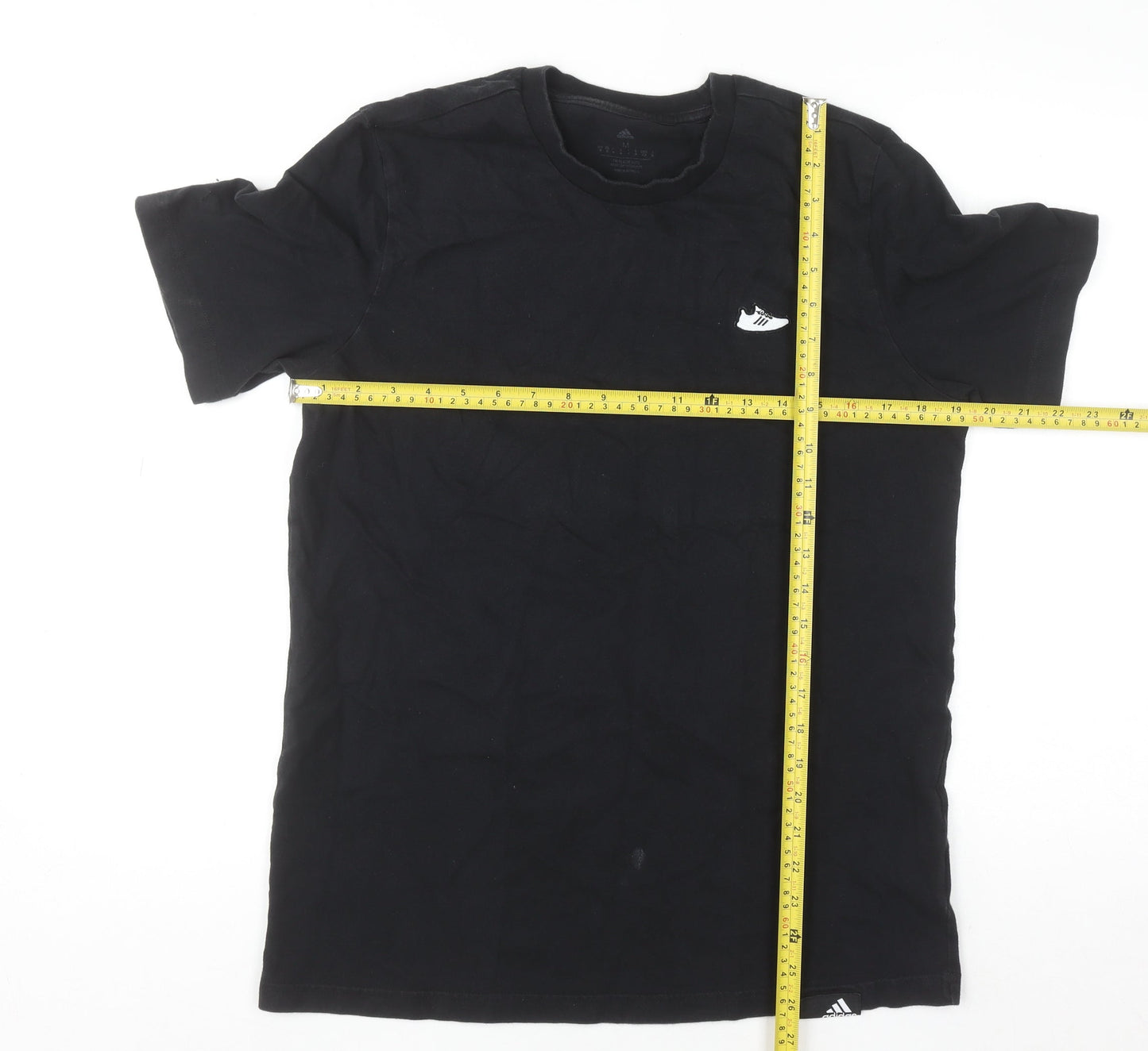 Adidas Men's Black Cotton Sports T-Shirt M Crew Neck Short Sleeve