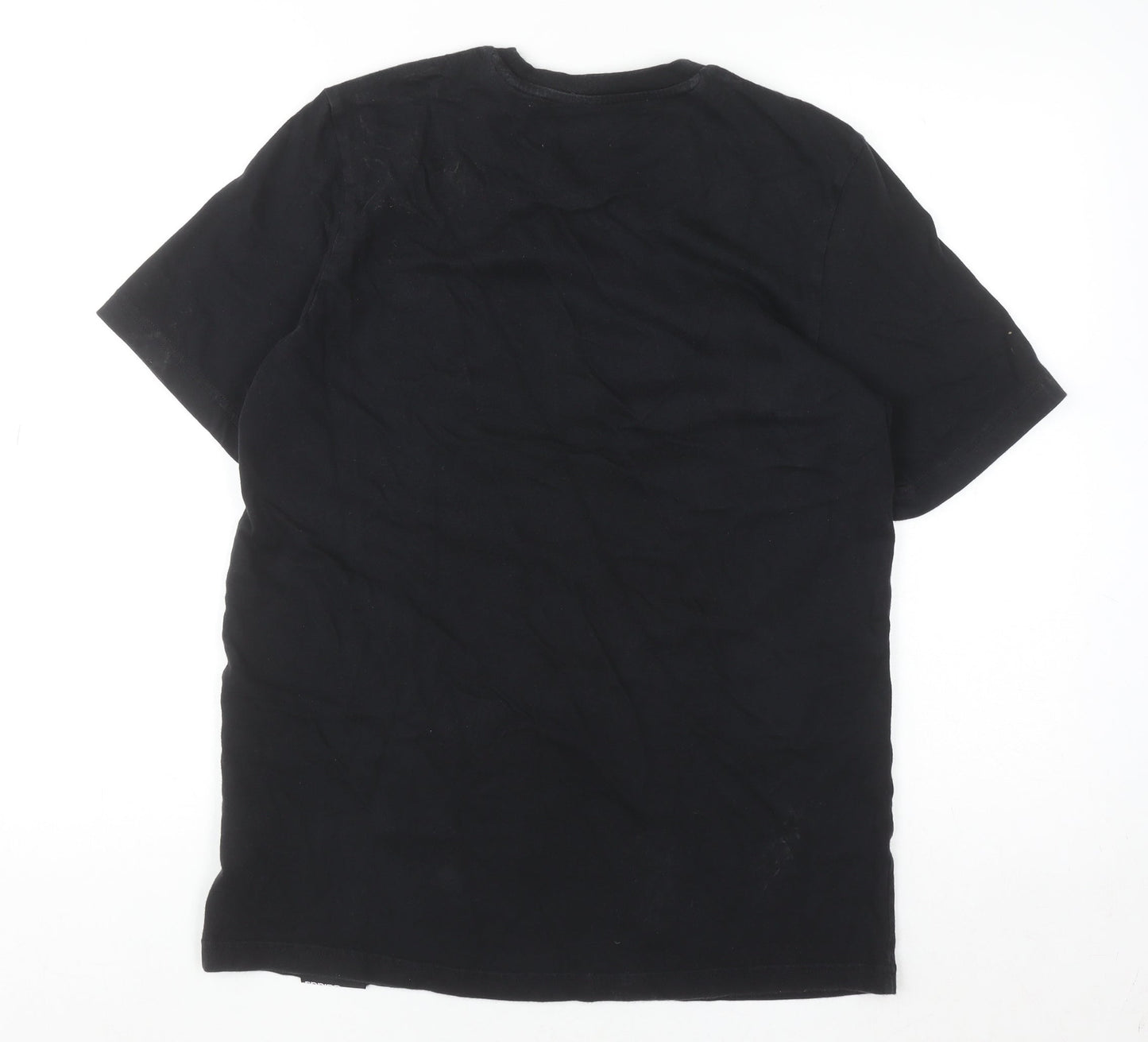 Adidas Men's Black Cotton Sports T-Shirt M Crew Neck Short Sleeve
