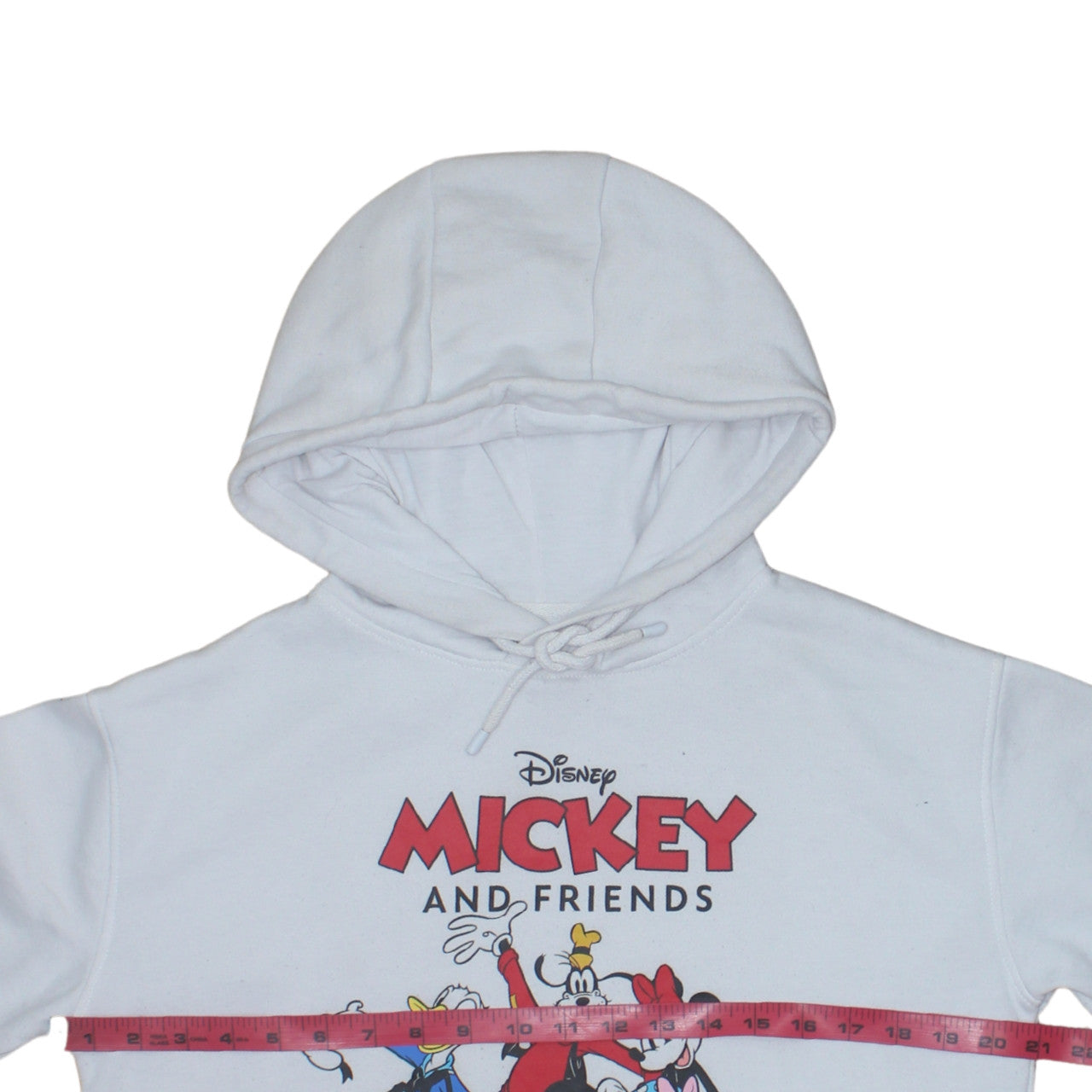 Disney Primark Women White Mickey & Friends Hoodie Size S 10/12