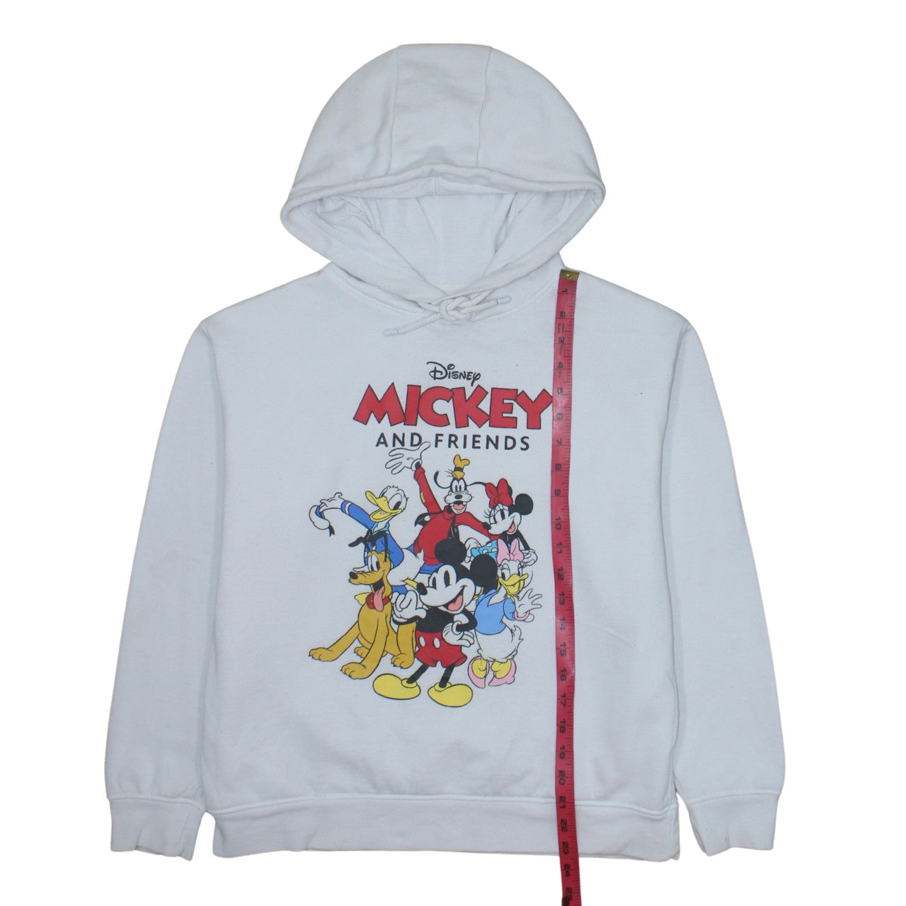 Disney Primark Women White Mickey & Friends Hoodie Size S 10/12