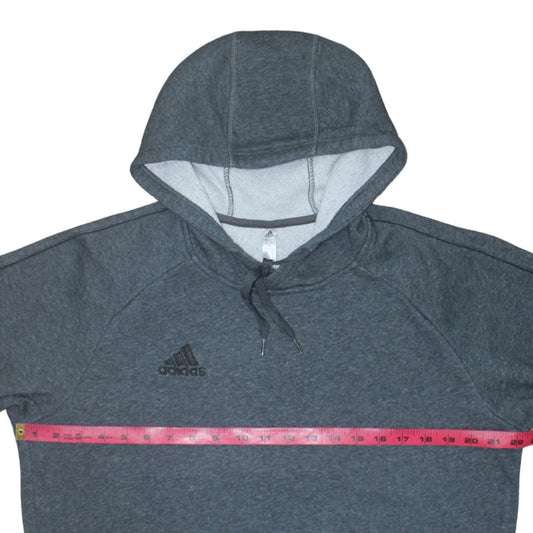 Adidas Mens Grey Pullover Hoodie Size M Regular Fit Sports Fleece