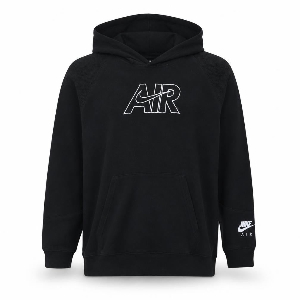 Nike Air Mens Black Pullover Hoodie Size S Regular Fit Fleece