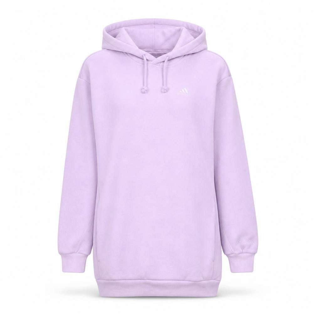 Front view of Adidas Women Pink Pullover Hoodie 2XS Cotton Blend Hooded Sweatshirt