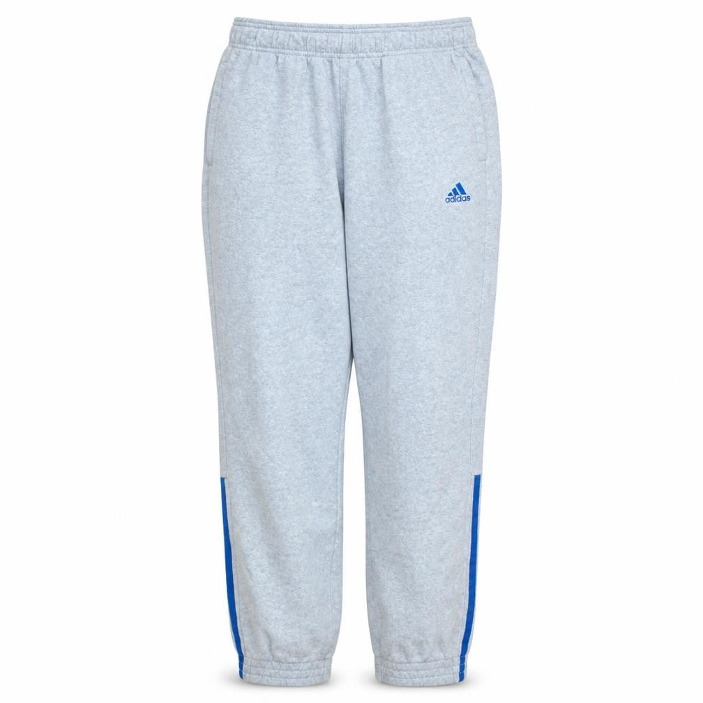 Front view of Adidas women’s grey l sweatpants tapered elastic waist casual trousers