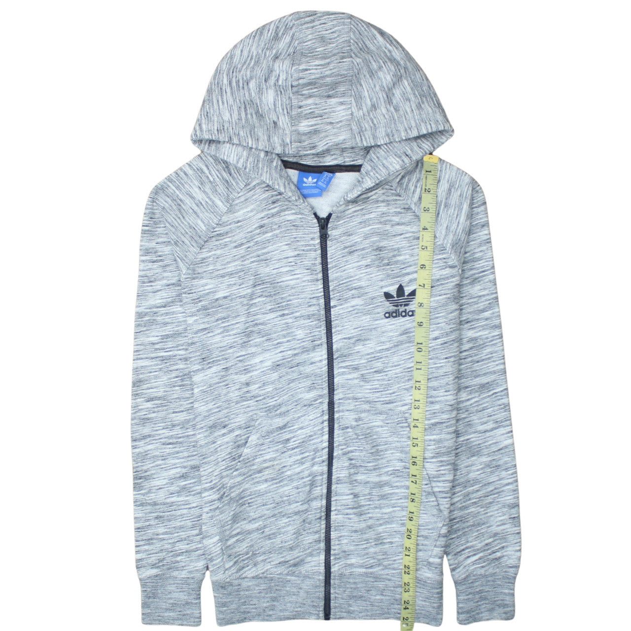 Adidas Women’s Grey Full Zip Hoodie Size 14 Cotton Blend