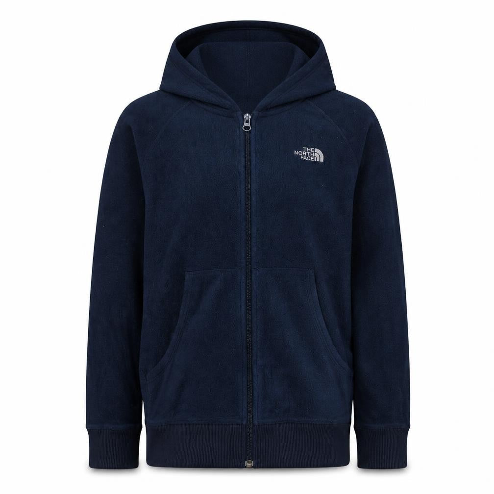 The North Face Boys Navy Blue Full Zip Fleece Hoodie L/G