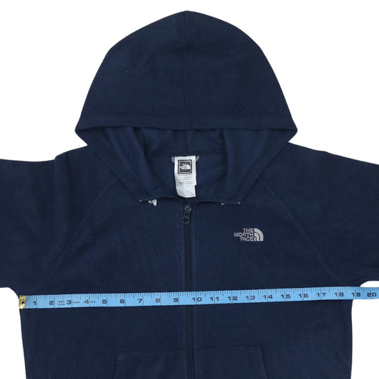 The North Face Boys Navy Blue Full Zip Fleece Hoodie L/G