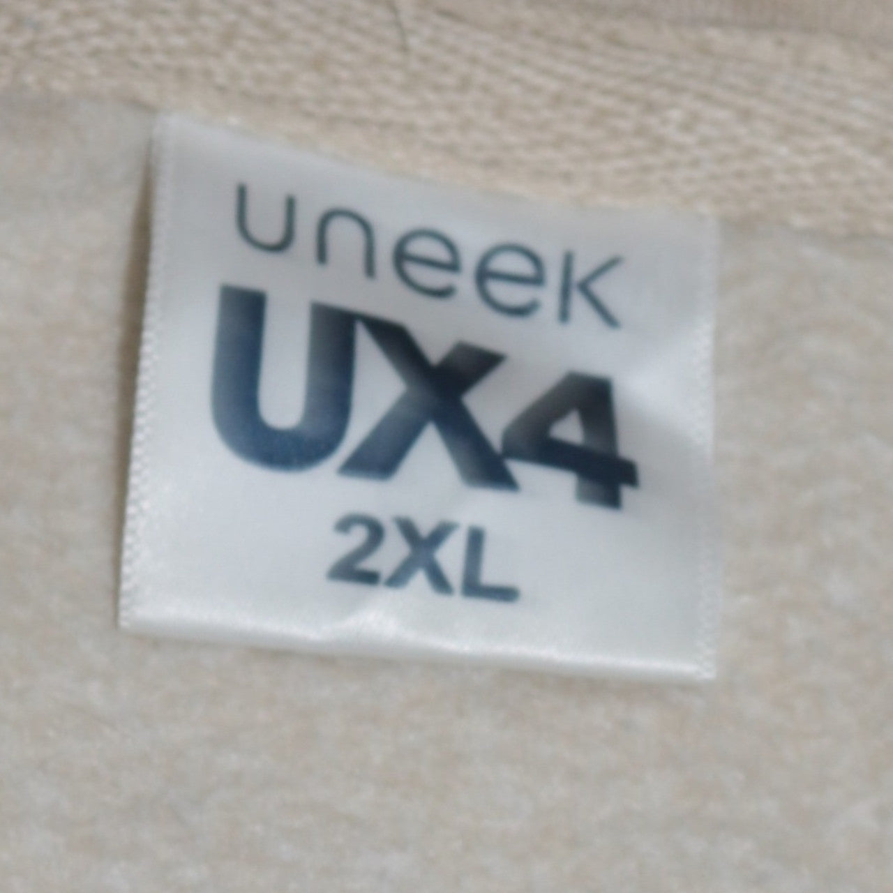 Uneek UX4 Womens Beige Pullover Hoodie 2XL Graphic Lips Design