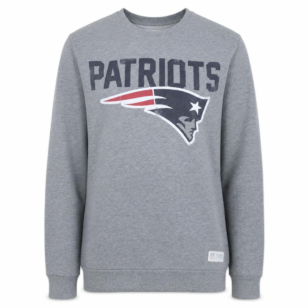 Tu Men Grey Patriots Graphic Crew Neck Sweatshirt Size S