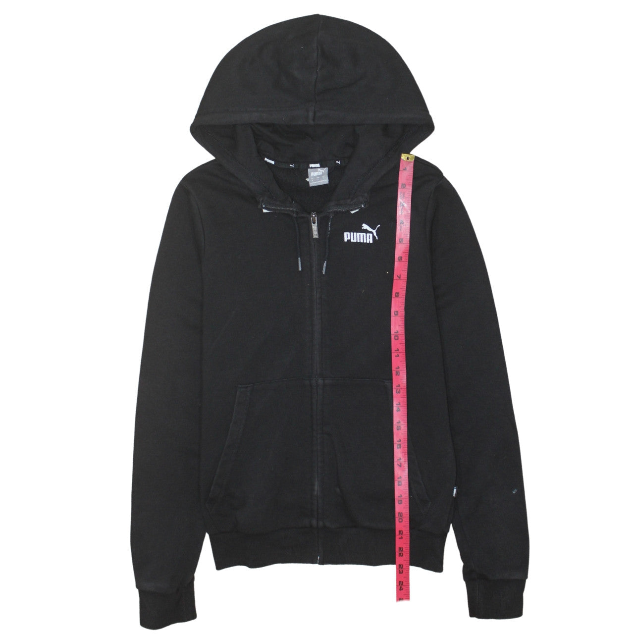Puma Women's Black Full Zip Hoodie Small Cotton Blend Casual Wear