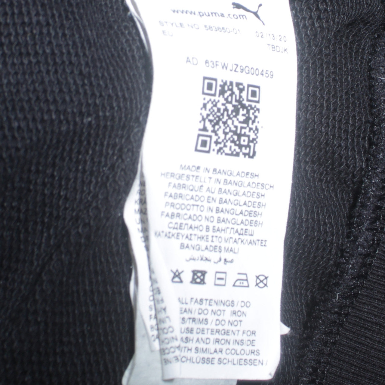 Puma Women's Black Full Zip Hoodie Small Cotton Blend Casual Wear