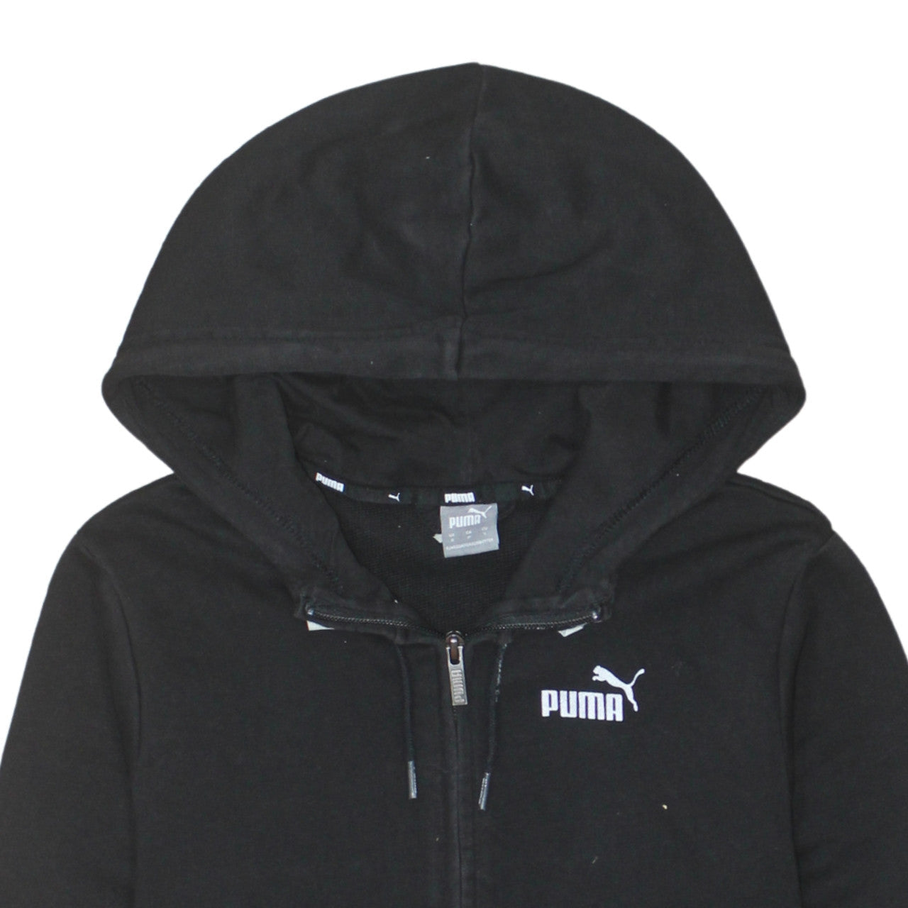 Puma Women's Black Full Zip Hoodie Small Cotton Blend Casual Wear