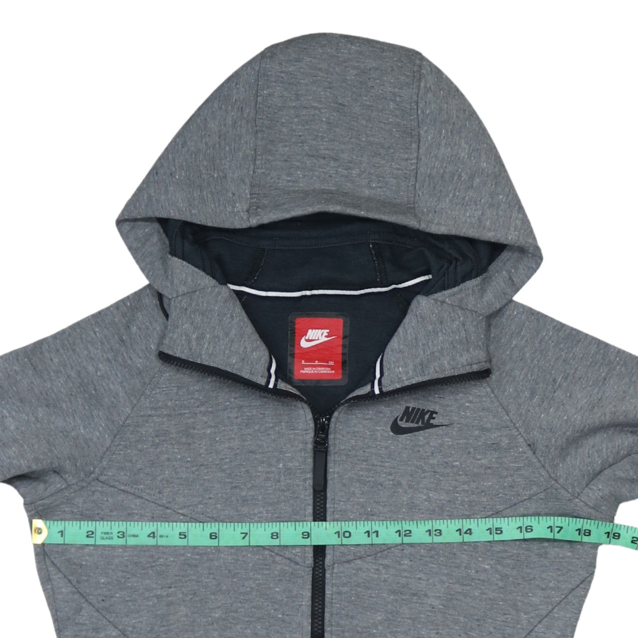 Nike Women’s Grey Full Zip Hoodie Size S Fleece Lined Sportswear