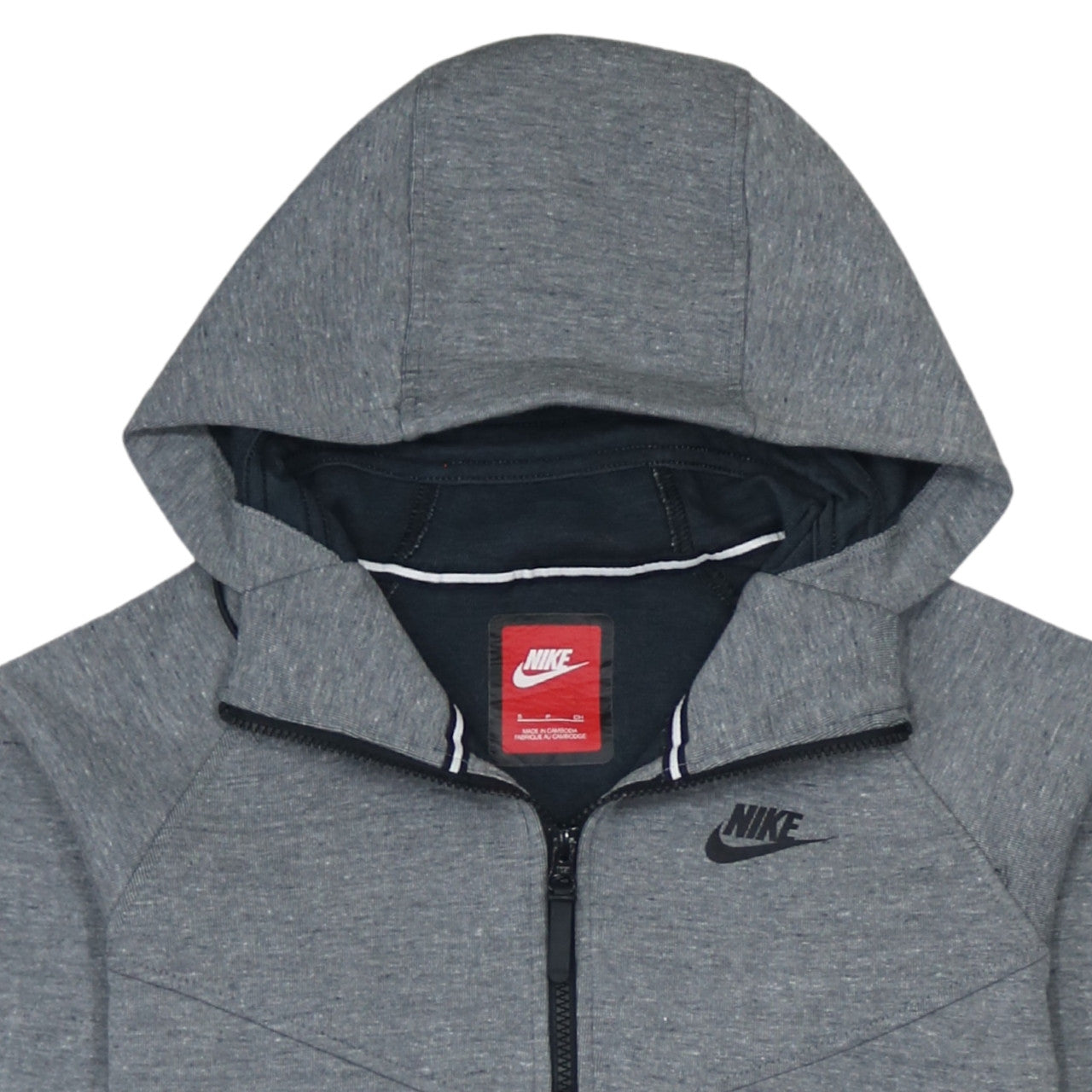 Nike Women’s Grey Full Zip Hoodie Size S Fleece Lined Sportswear