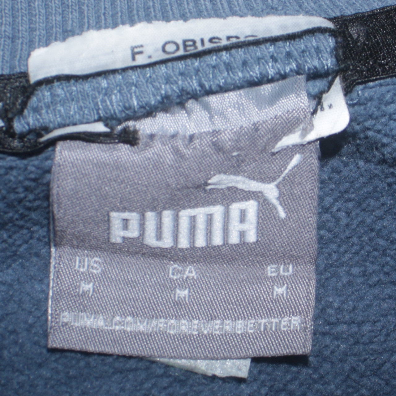 Puma Women's Blue Crew Neck Pullover Sweatshirt Medium