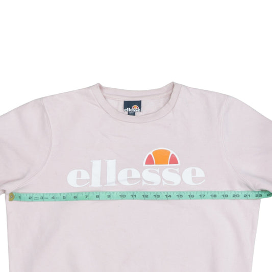 Ellesse Girls Pink Logo Crew Neck Long Sleeve Pullover Sweatshirt 13-14Y