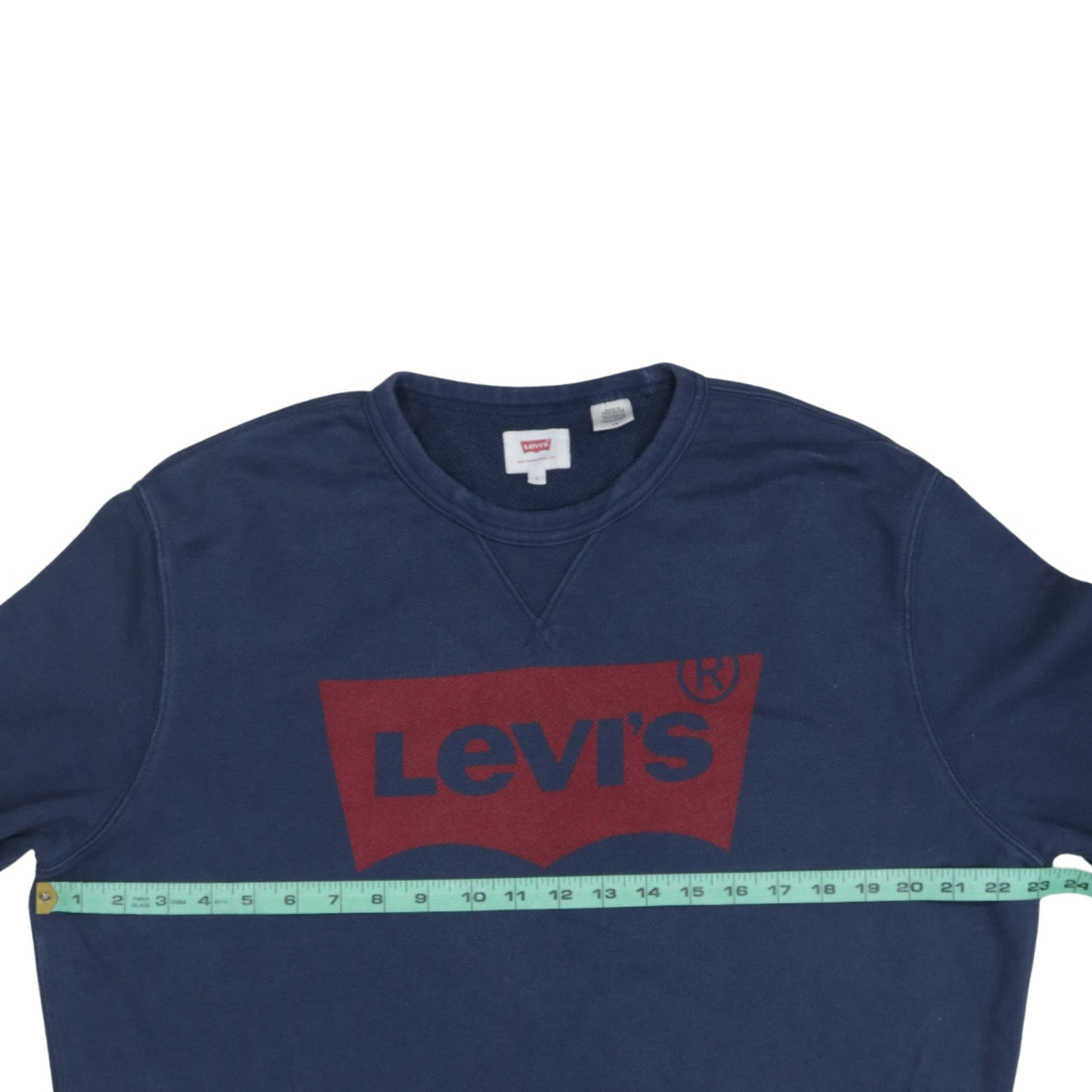 Levi's Mens Navy Blue Logo Crew Neck Sweatshirt Size L
