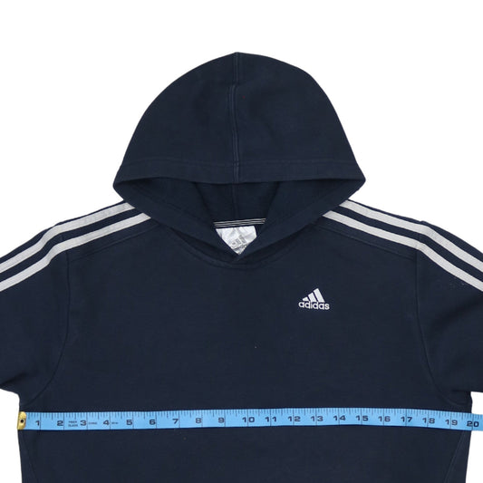 Adidas Men's Blue Pullover Hoodie L Sports Style Logo Sweatshirt