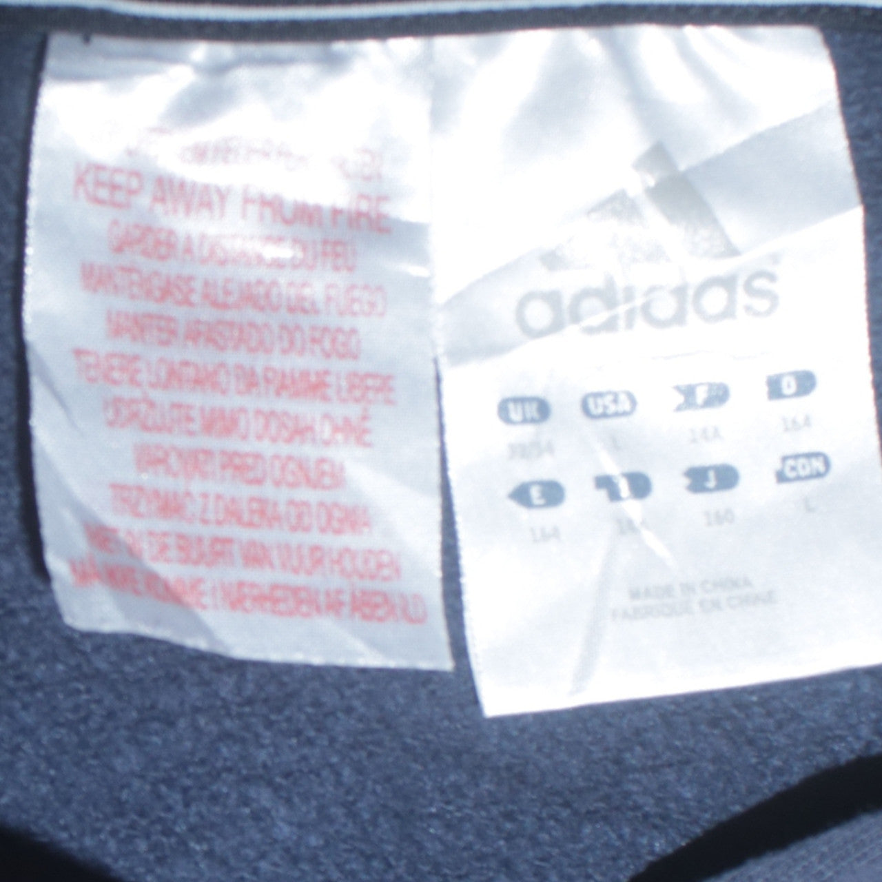 Adidas Men's Blue Pullover Hoodie L Sports Style Logo Sweatshirt
