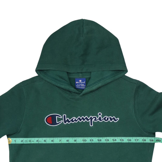 Champion Boys Green Pullover Hoodie XL 13-14 Years Fleece Lined Casual