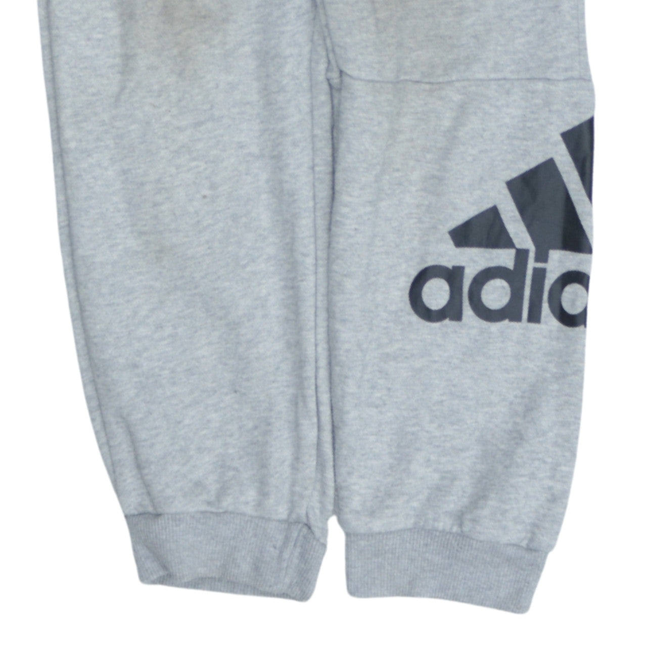Adidas Boys Grey Jogger Sweatpants 11-12 Years Elastic Waist Activewear