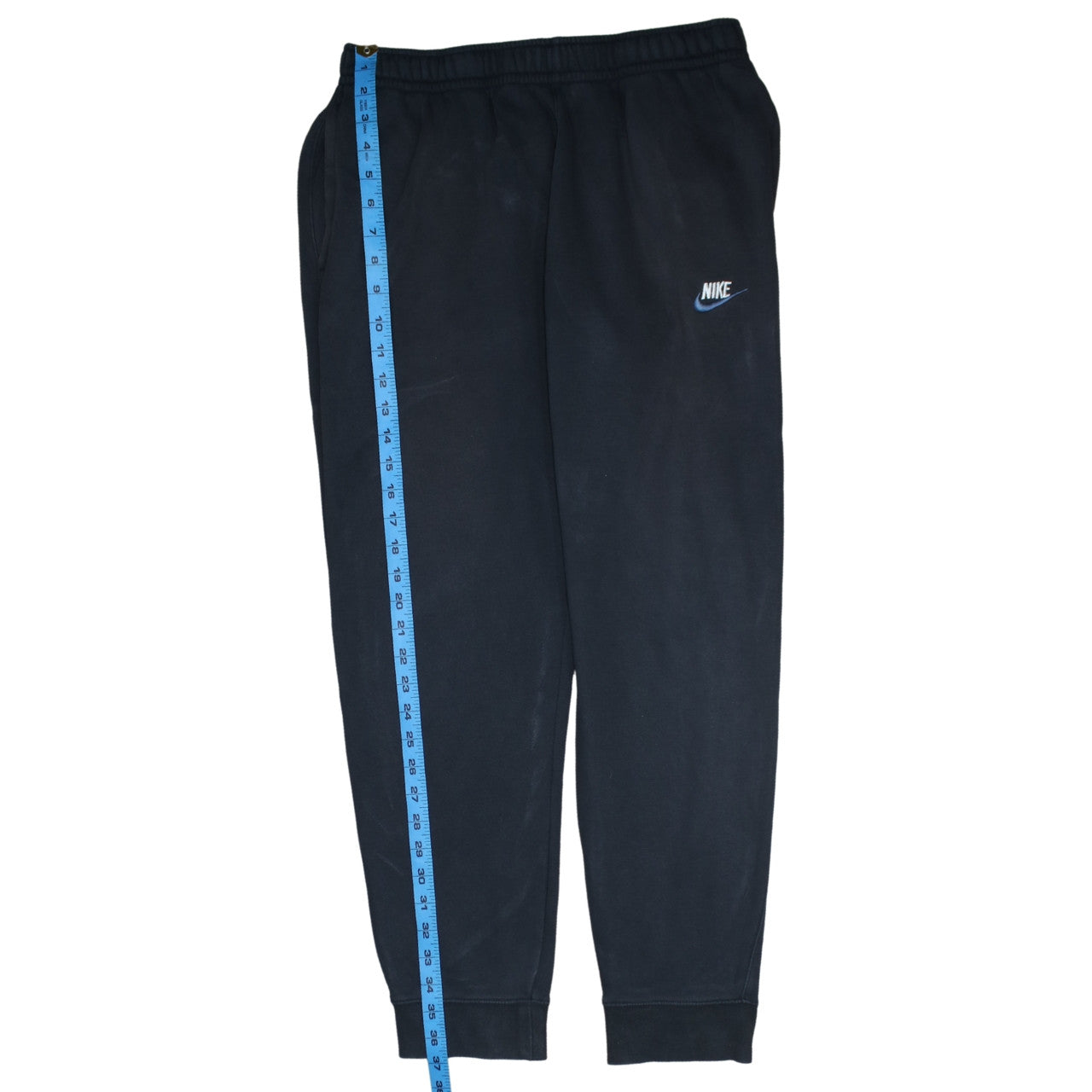 Nike Men's Black Fleece Sweatpants L Regular Fit Cuffed Joggers