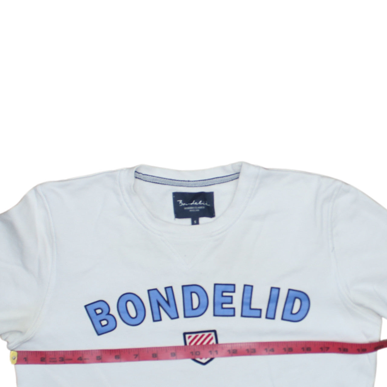 Bondelid Women's White Crew Neck Pullover Sweatshirt Size S