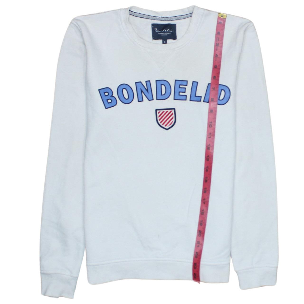 Bondelid Women's White Crew Neck Pullover Sweatshirt Size S