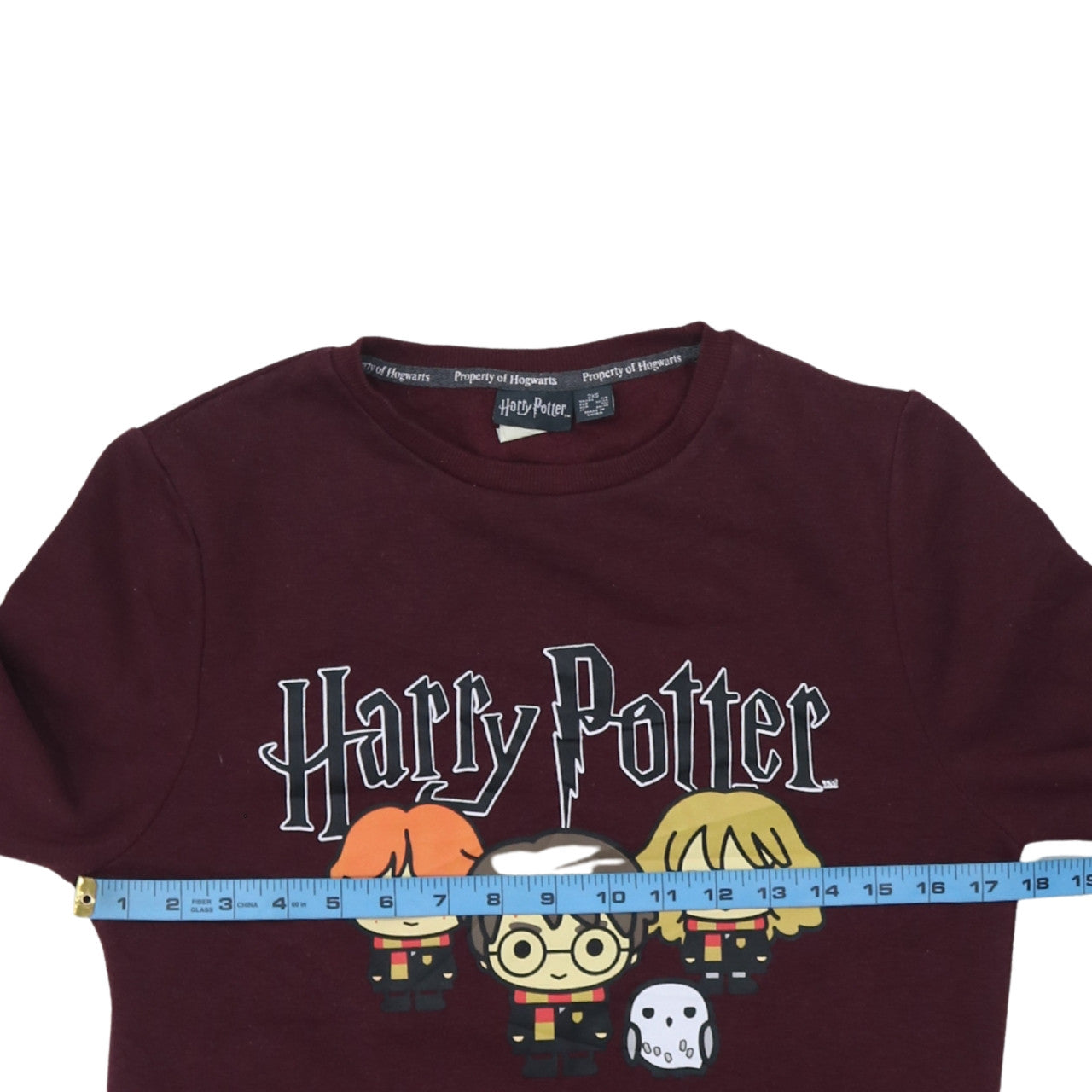 Primark Harry Potter Burgundy Sweatshirt Women 2XS Crew Neck Pullover