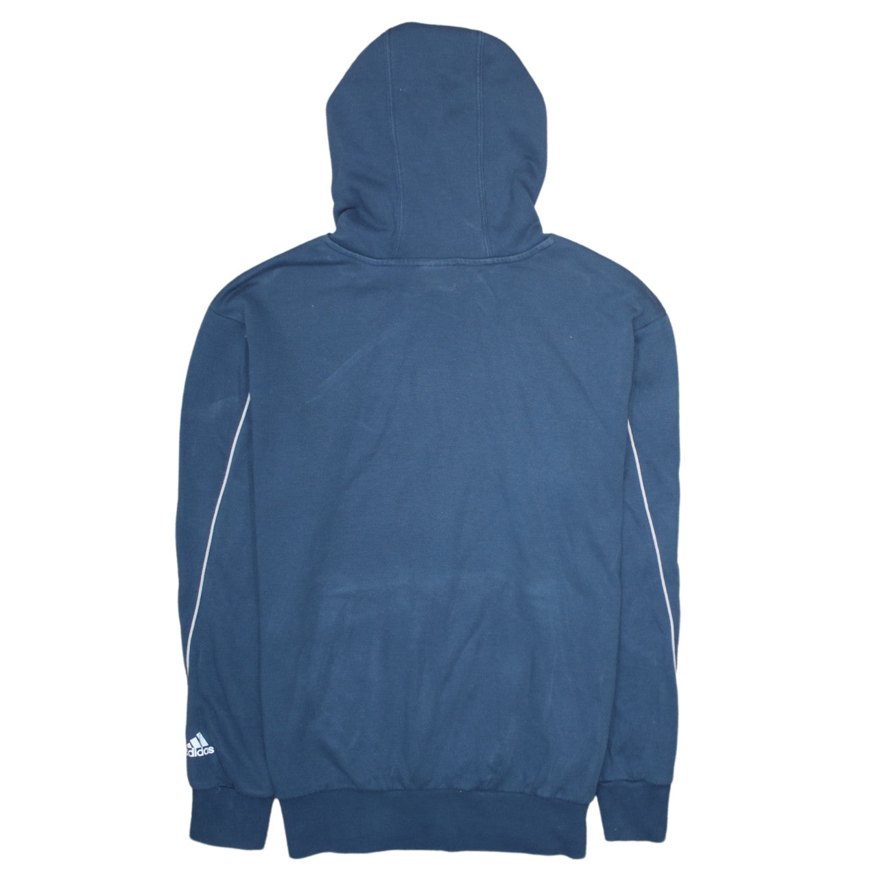 Adidas Men's Blue Pullover Hoodie Small Logo Sportswear