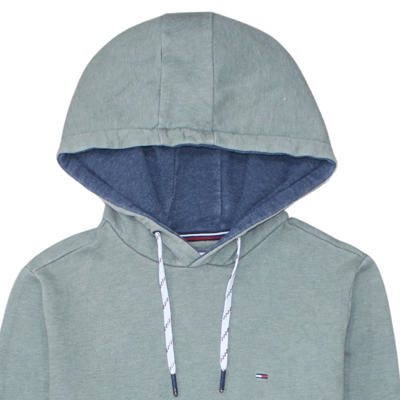 Tommy Hilfiger Denim Men's Green Pullover Hoodie M Cotton Blend