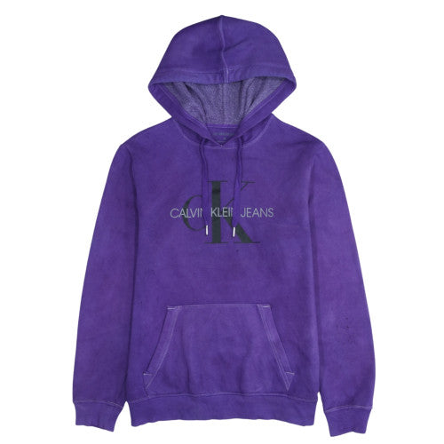 Calvin Klein Jeans Men's Purple Pullover Hoodie Size M Logo Design