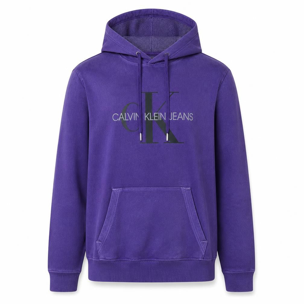 Calvin Klein Jeans Men's Purple Pullover Hoodie Size M Logo Design