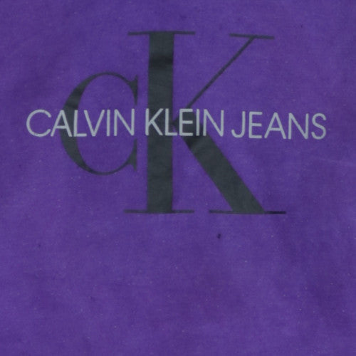 Calvin Klein Jeans Men's Purple Pullover Hoodie Size M Logo Design