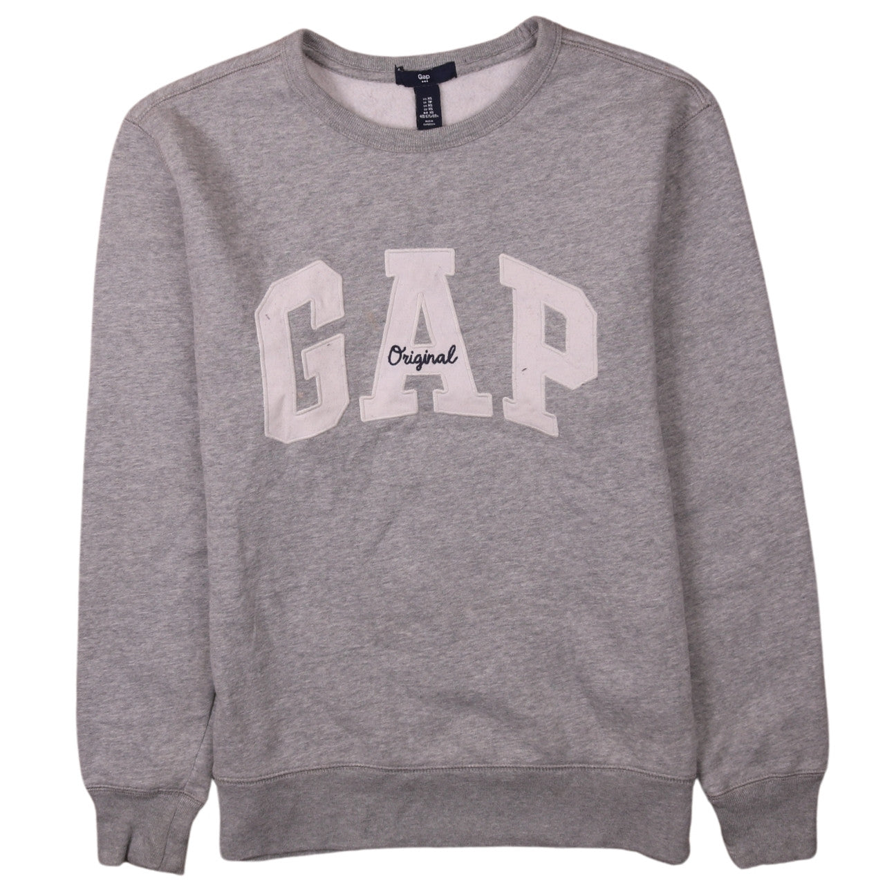 GAP Women Grey Original Logo Crew Neck Pullover Sweatshirt XS