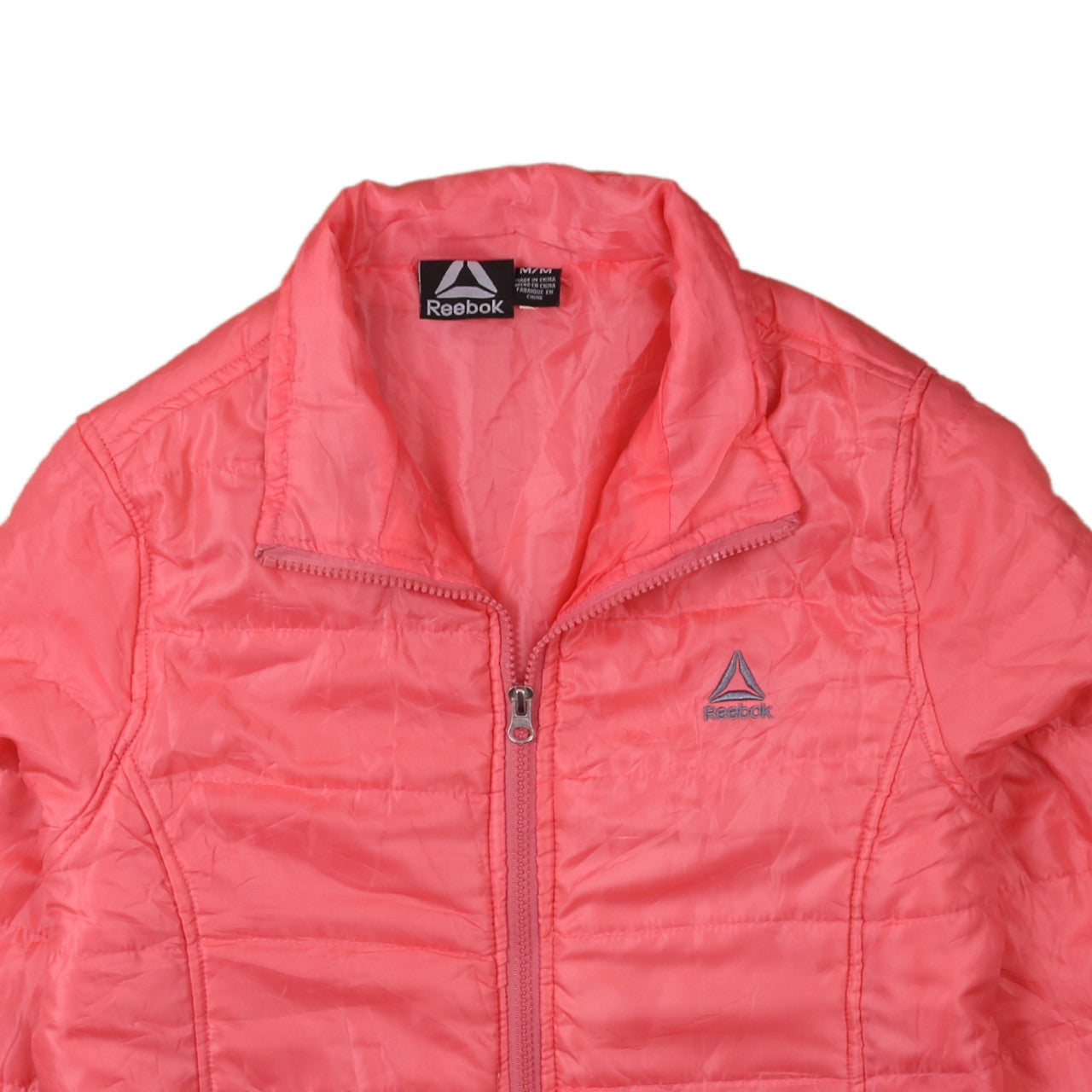 Reebok Women's Pink Puffer Jacket Size M Lightweight Casual