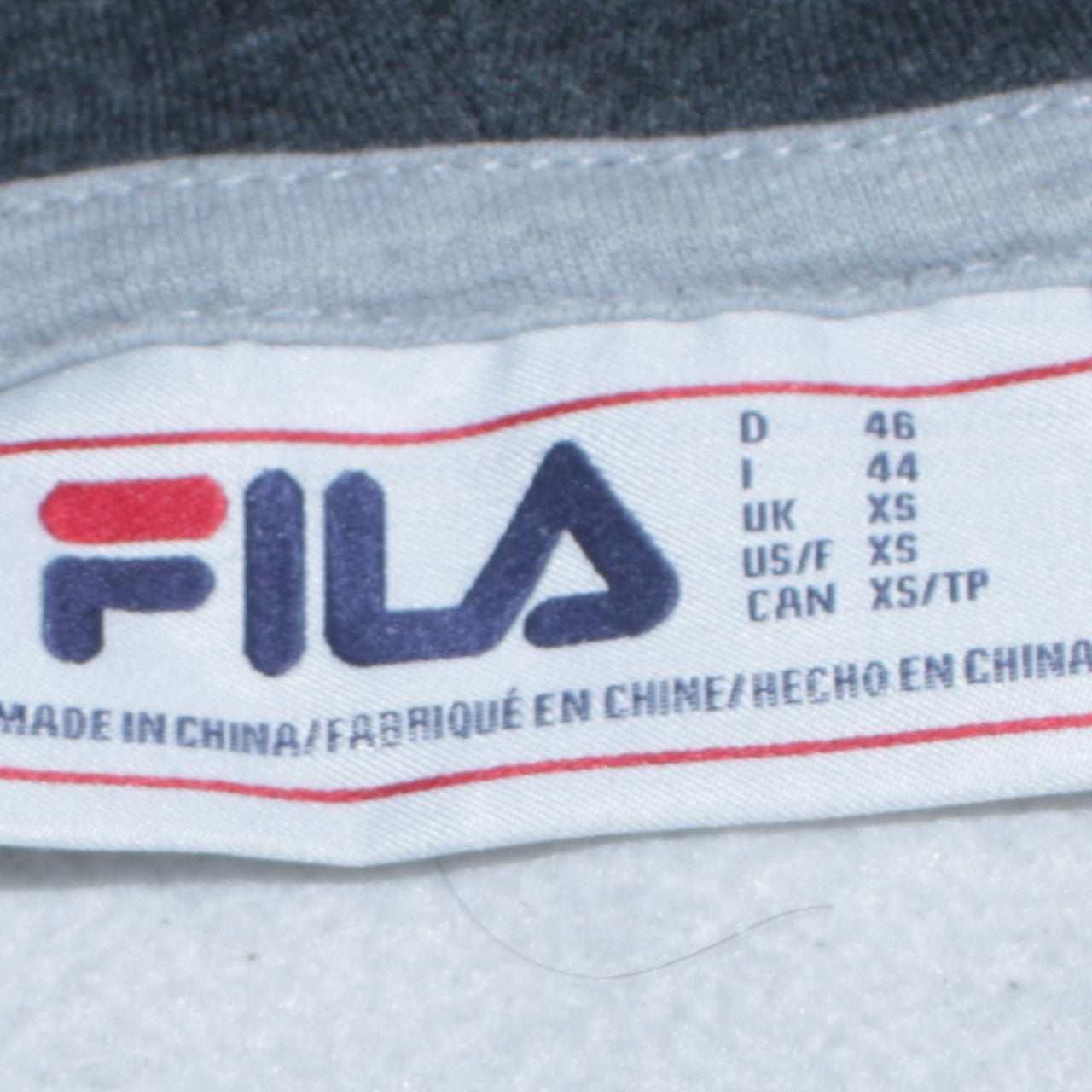 FILA Men's Grey Pullover Hoodie XS Logo Fleece Sports Sweatshirt