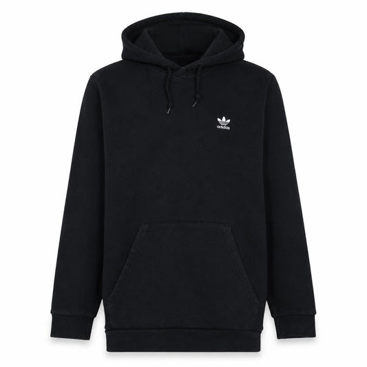 adidas Mens Black L Pullover Hoodie Logo Fleece Sweatshirt