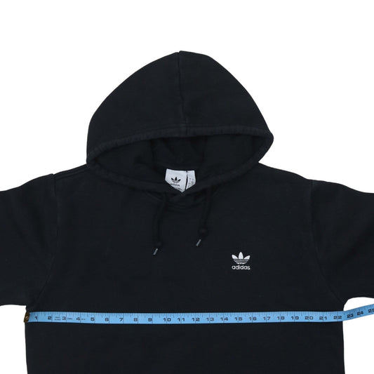 adidas Mens Black L Pullover Hoodie Logo Fleece Sweatshirt