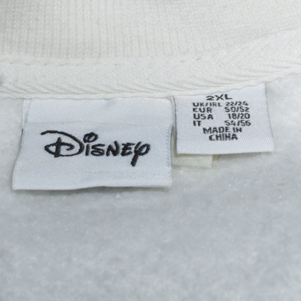 Disney Women White Dumbo Crew Neck Pullover Sweatshirt 2XL