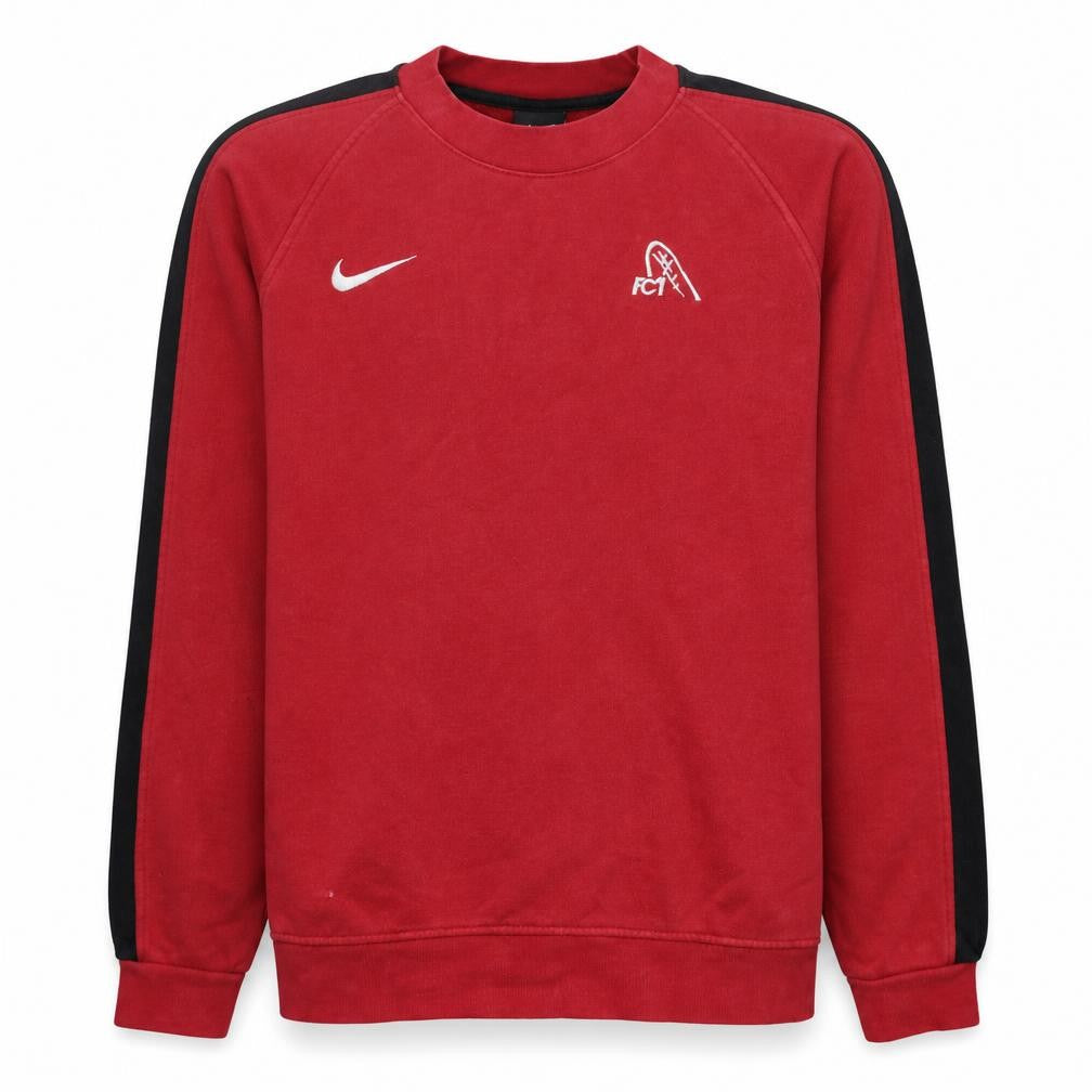 Nike Men's Red FCT Logo Crew Neck Pullover Sweatshirt Size S