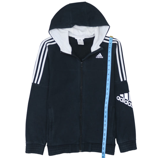 Adidas Men's Black Full Zip Hoodie Size S Fleece Sportswear
