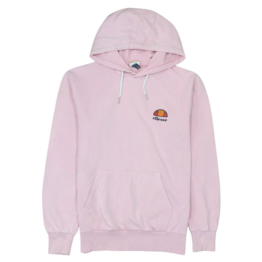 Ellesse Womens Pink Pullover Hoodie Size L Cotton Blend Logo Sweatshirt