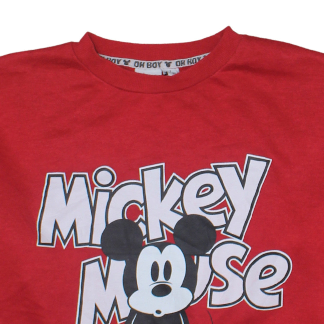 Disney Women Red Mickey Mouse Pullover Sweatshirt Size S