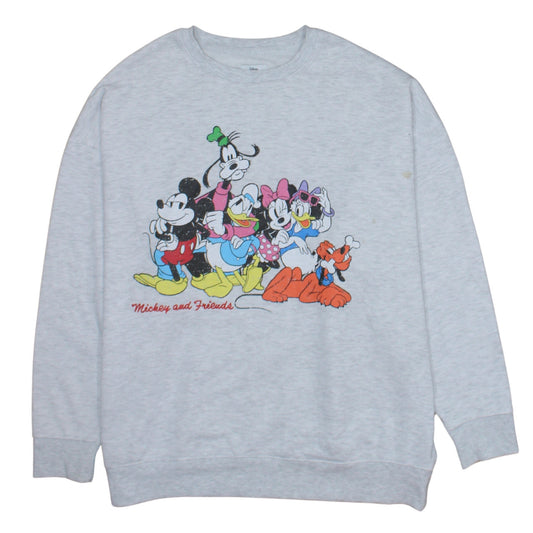 Primark Disney 100 Women's Grey Mickey & Friends Sweatshirt M 12/14