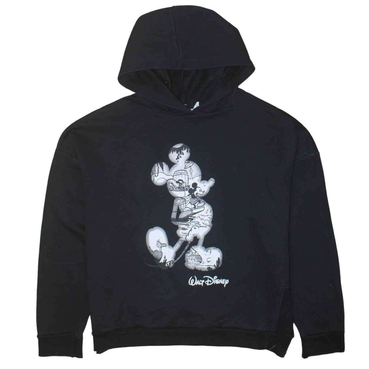 Disney x Primark Women Black Small Hooded Mickey Mouse Hoodie 10/12
