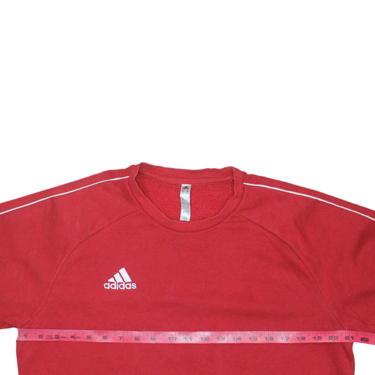 Adidas Men's Red Crew Neck Pullover Sweatshirt Size M Fleece