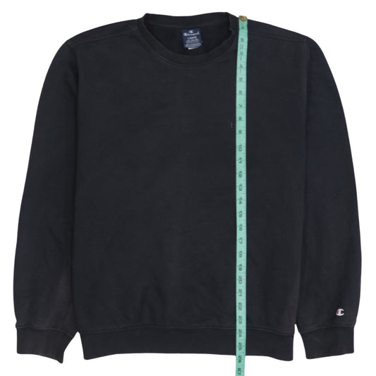 Champion Men's Black Pullover Sweatshirt Large Crew Neck Fleece